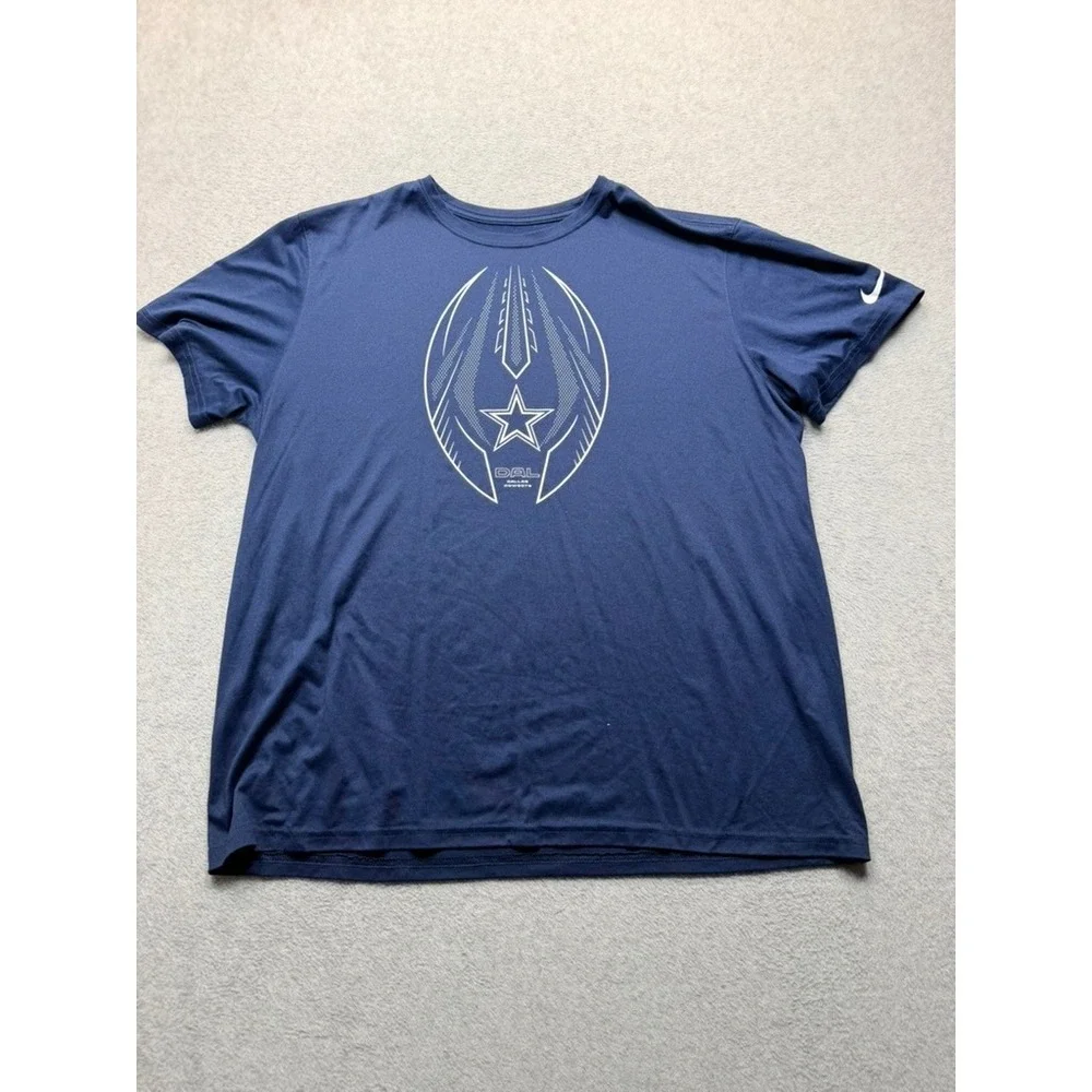 Nike Dallas Cowboys NFL Graphic T-Shirt Mens XL Navy Blue Short Sleeve Tee